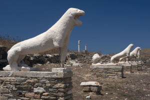 Ruines antiques des cyclades à Delos