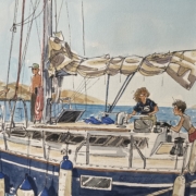 Illustration de Rachelle Lang à propos de l'équipe d'escaleyachting